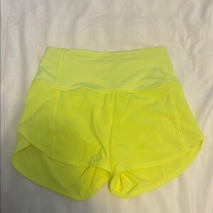 Lululemon Athletica Yellow Athletic Shorts Lightweight Performance